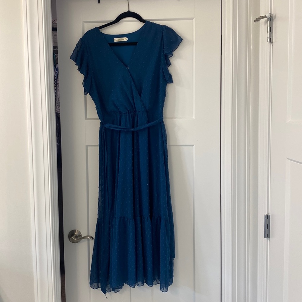 Wrap midi dress